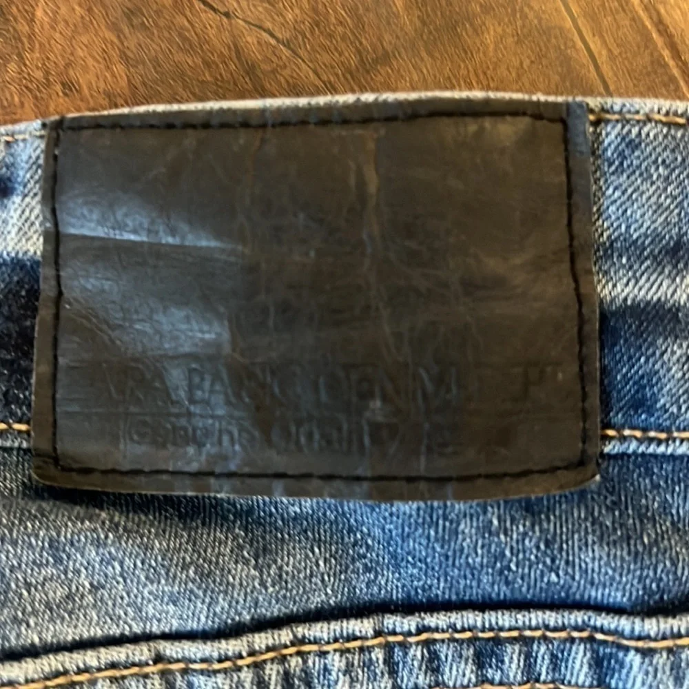 ZARA Z1975 Distressed Denim Jeans with Rhinestones Hem - Picture 11 of 12